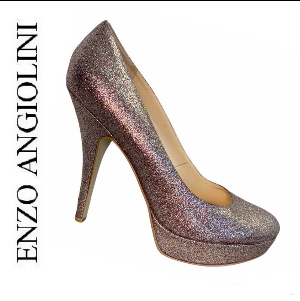 💕Enzo Angiolini sparkling pink heels